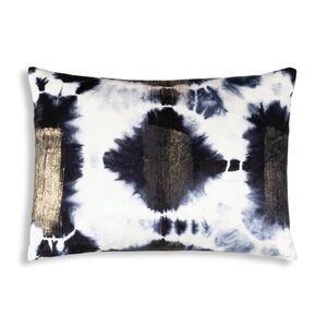 Cloud9 Design Indigo Tie Dye and Gold Foil Pillow